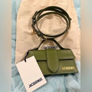Jacquemus Olive Mini Bag with Gold Accents
